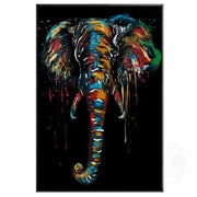 Lienzo Industrial Elefante de Colores - Decoracion-Industrial.es