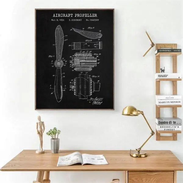 Cuadro Industrial Dibujo Técnico - Decoracion-Industrial.es